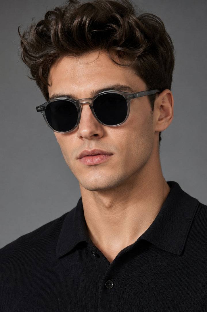 Men's Round Sunglasses | Lightweight Frame, Retro Tortoiseshell Design