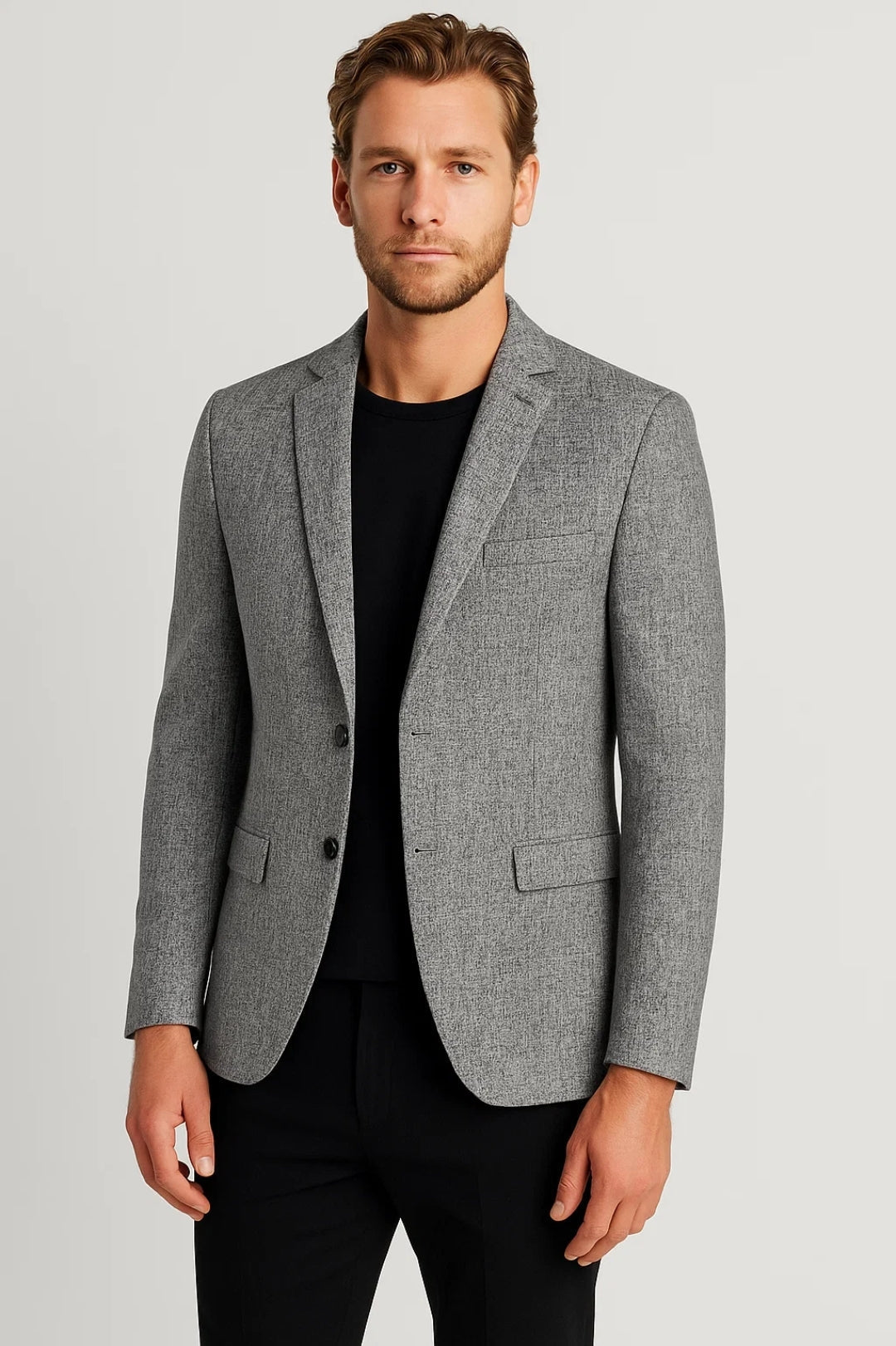 Men's Blazer - Tailored Fit with Lapel Collar - Office & Evening Wear
