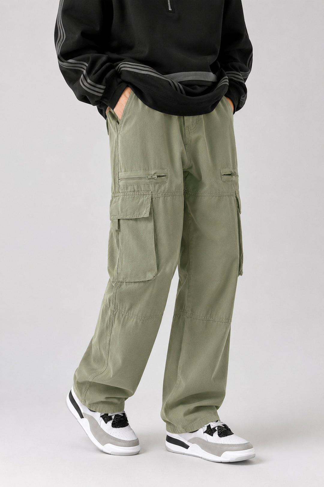 Men's Cargo Pants | Drawstring & Flap Pockets