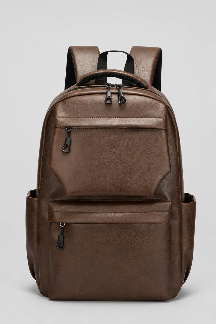 Men's Backpack | Leather-Look | Multiple Compartments | Everyday Use