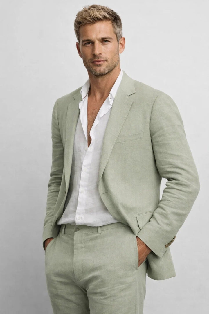 Men’s Suit | Tailored Jacket & Pants | Sage Green