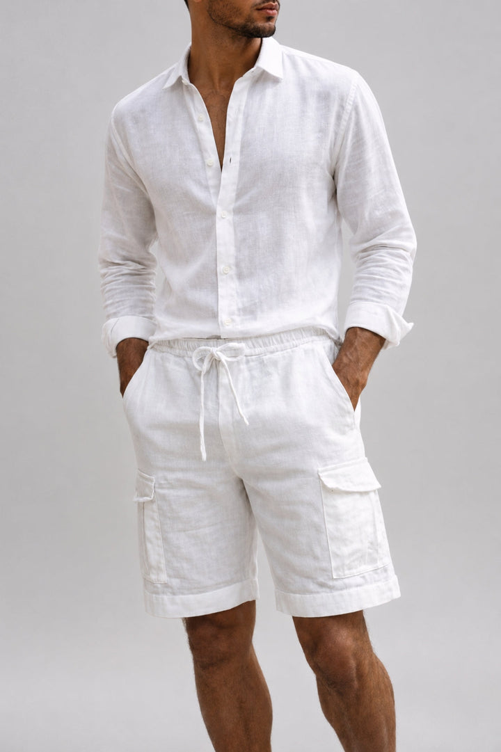 Men's Loose Fit Cargo Shorts | Knee Length, Adjustable Drawstring