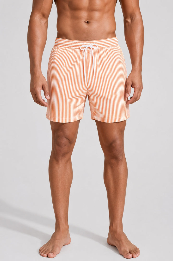 Men's Swim Shorts | Striped Design | Soft Fabric & Elastic Waistband