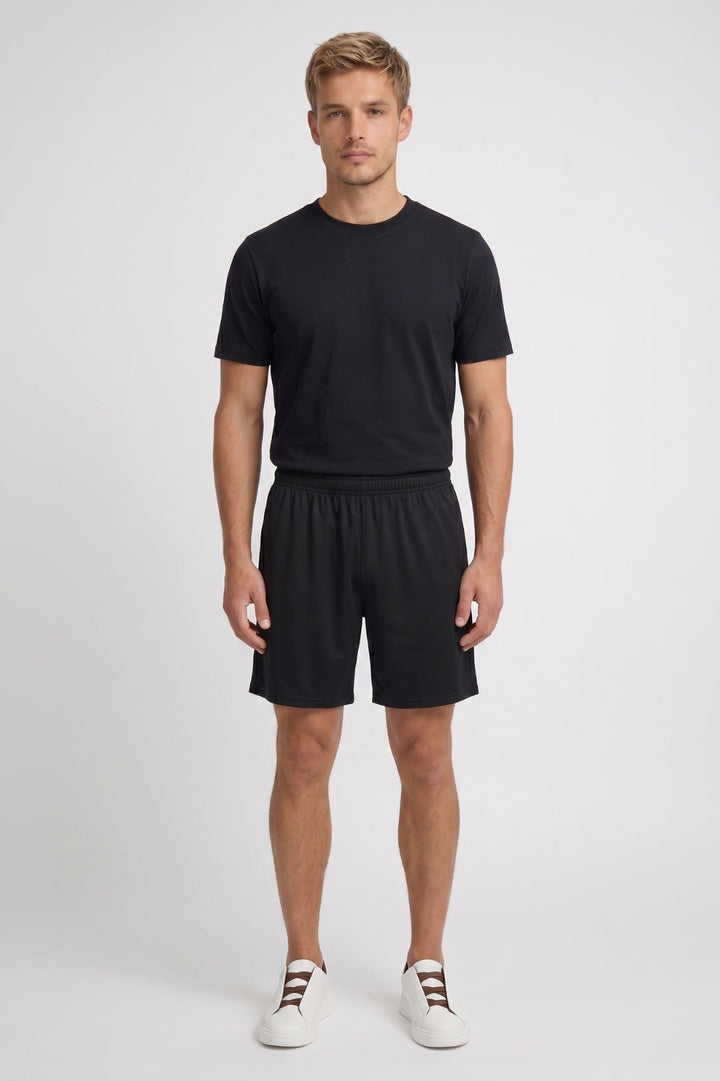 Men's 2 Piece Outfit Set - Loose Fit Crew Neck T-Shirt & Elastic Waist Shorts - Casual Summer Tracksuit
