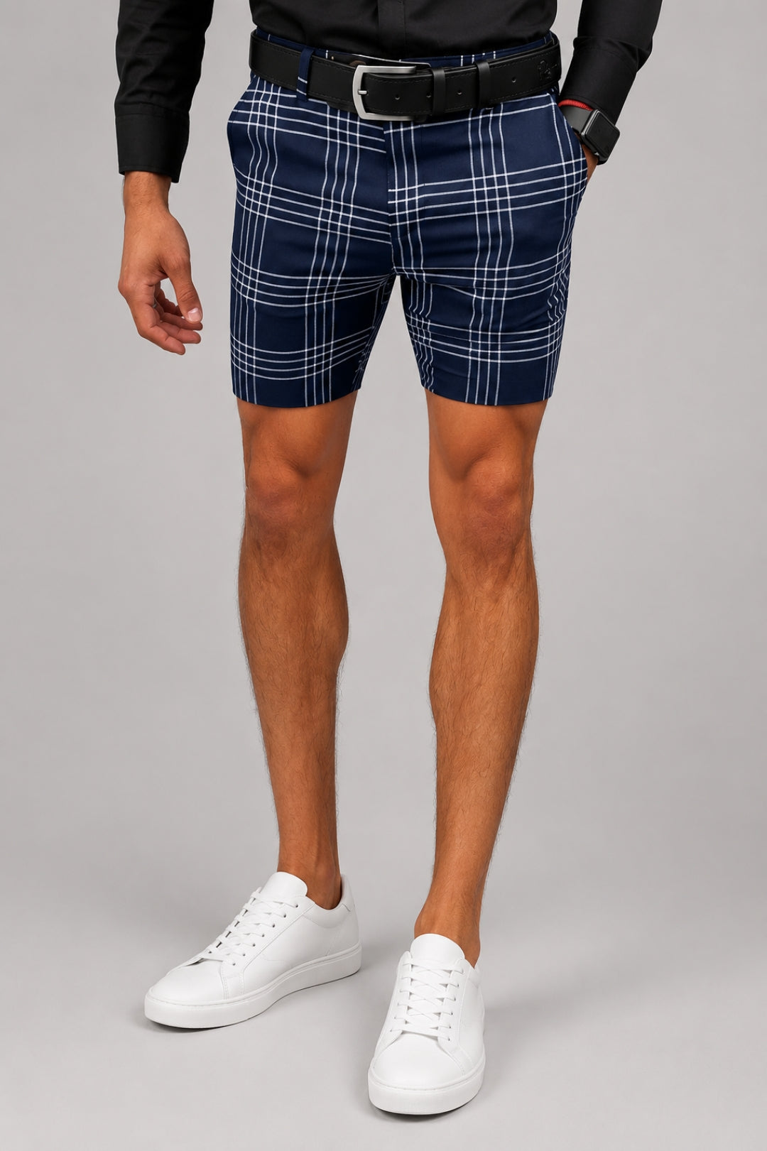 Men's Slim Fit Checkered Shorts | Summer