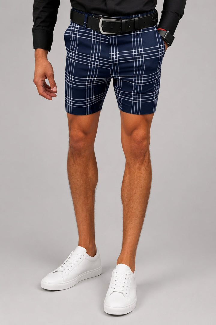Men's Slim Fit Checkered Shorts | Summer