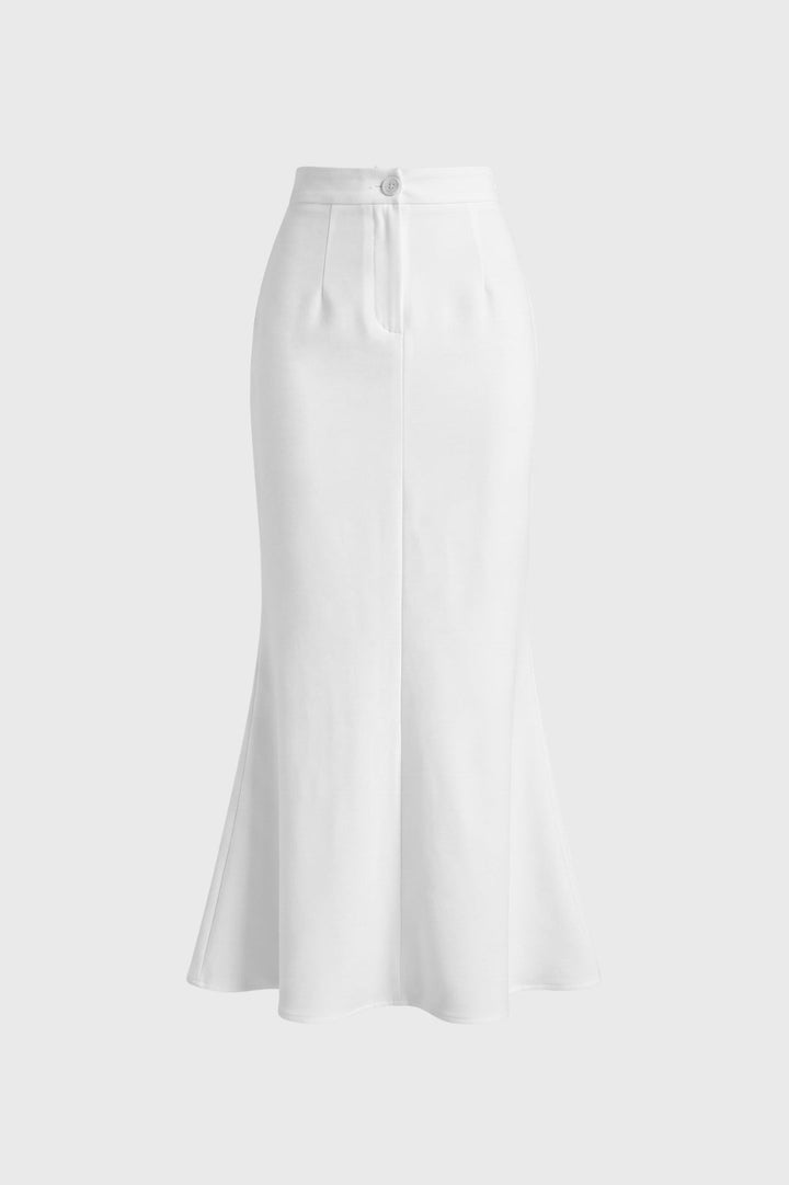 Women's White Maxi Skirt - Flowy & Elegant