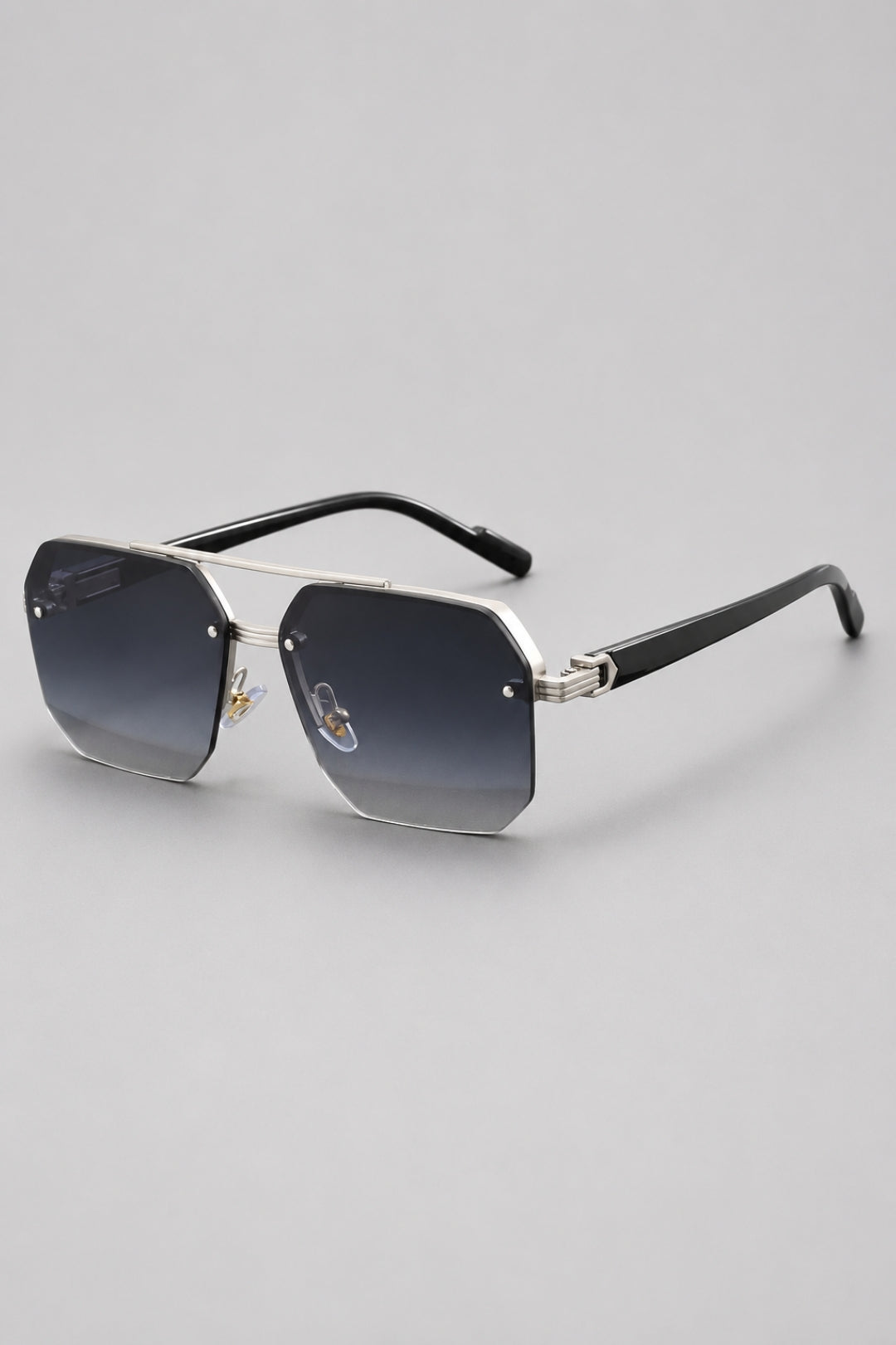 Semi-rimless glasses | Stylish & lightweight | Zinc alloy & PC lenses
