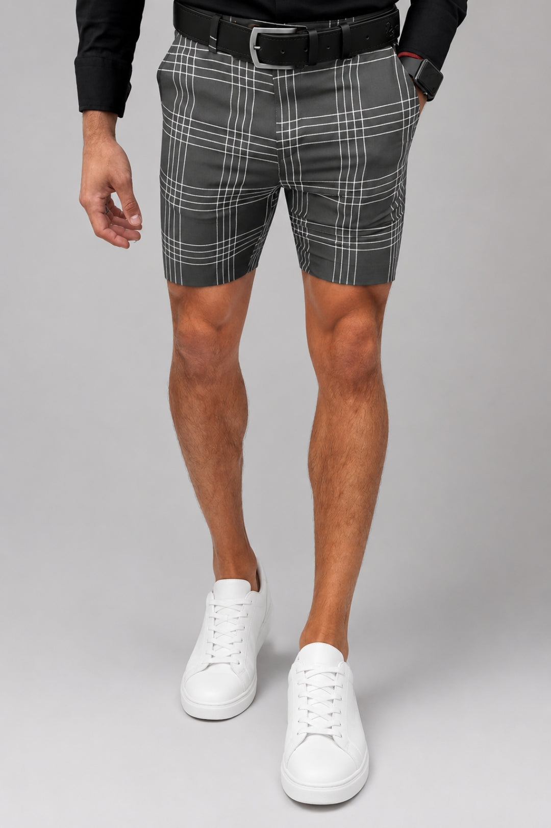 Men's Slim Fit Checkered Shorts | Summer