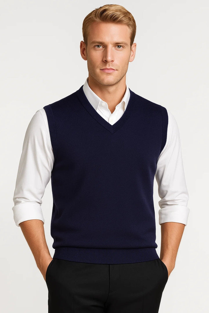 Men's Lightweight V-Neck Vest | Elegant & Versatile
