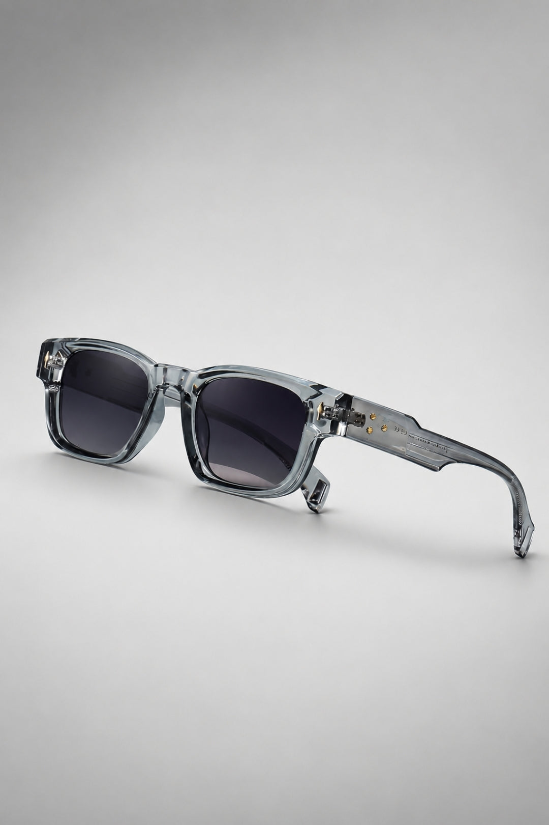 Men's Sunglasses, Rectangular Fit | Gray Acetate-Look Frame, Polarized Lenses, and UV400 Protection