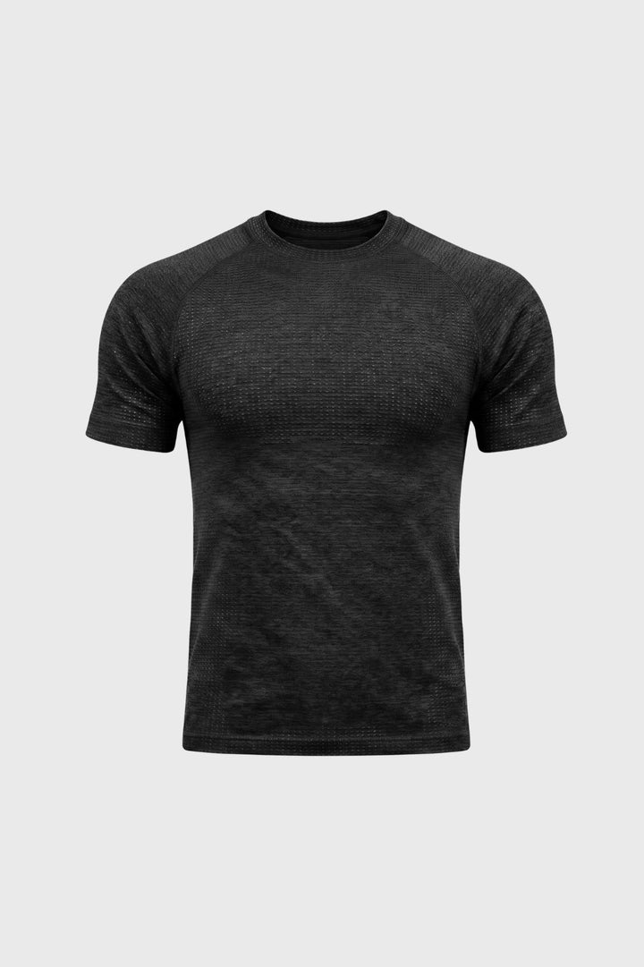 Men's Purple Heather Waffle-Knit T-Shirt | Crew Neck