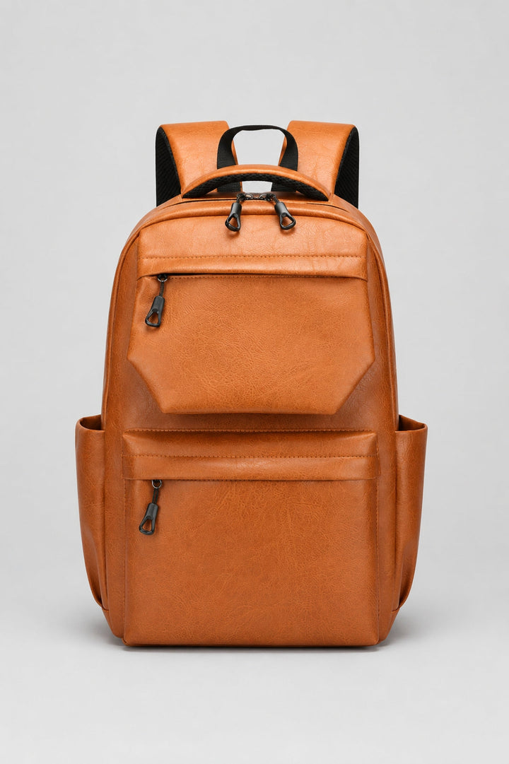 Men's Backpack | Leather-Look | Multiple Compartments | Everyday Use