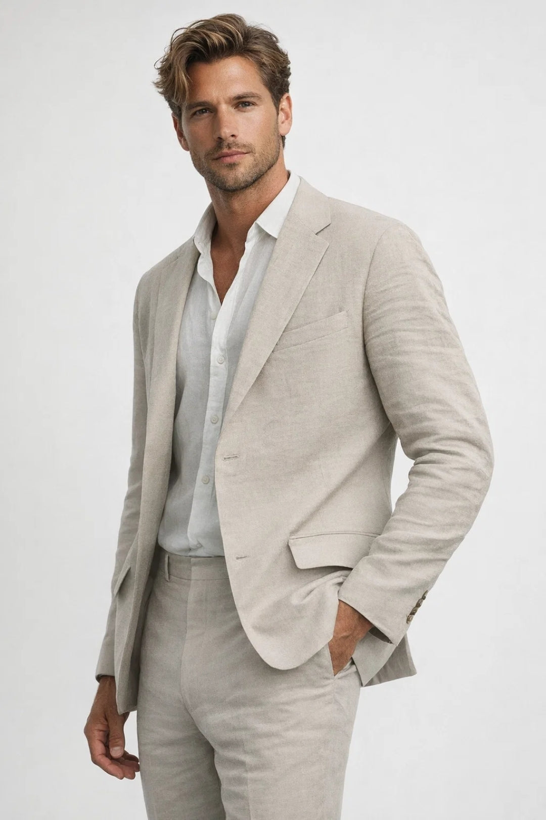 Men’s Suit | Tailored Jacket & Pants | Sage Green