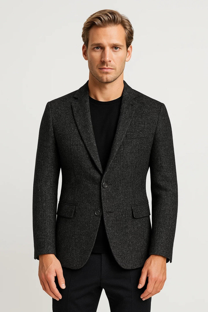 Men's Blazer - Tailored Fit with Lapel Collar - Office & Evening Wear