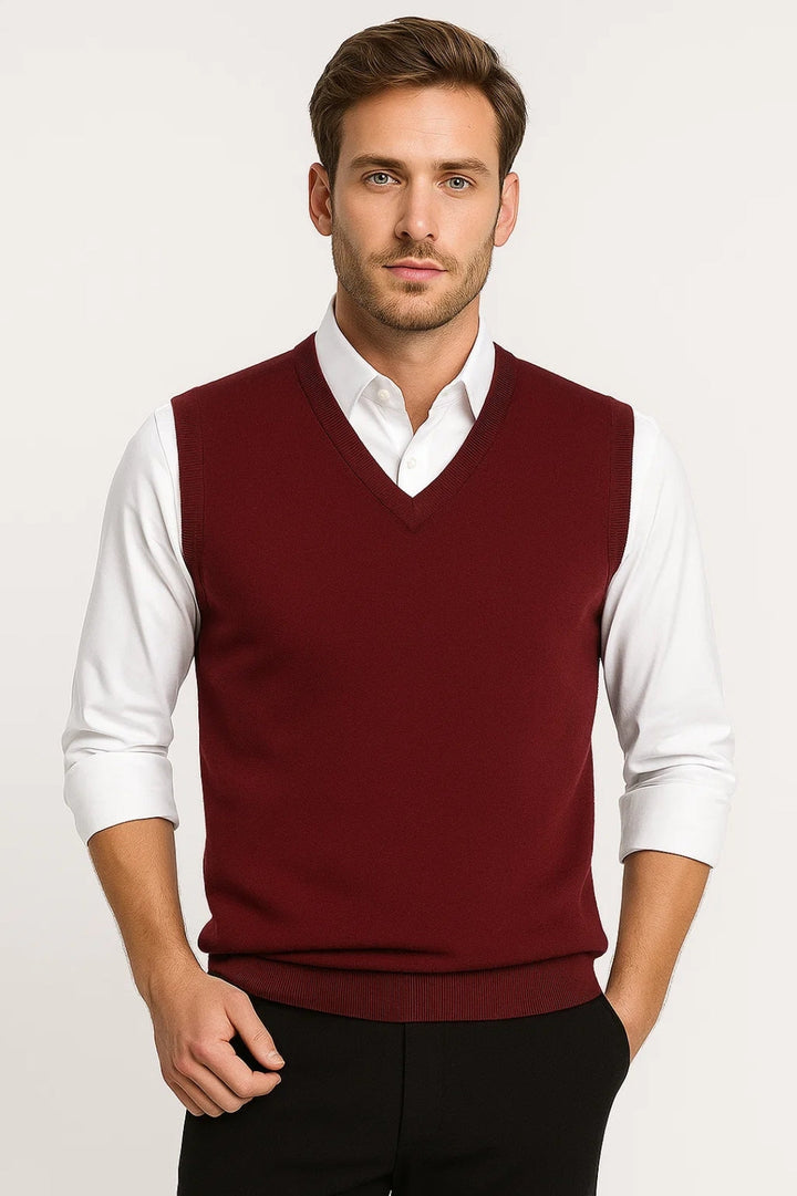 Men's Lightweight V-Neck Vest | Elegant & Versatile
