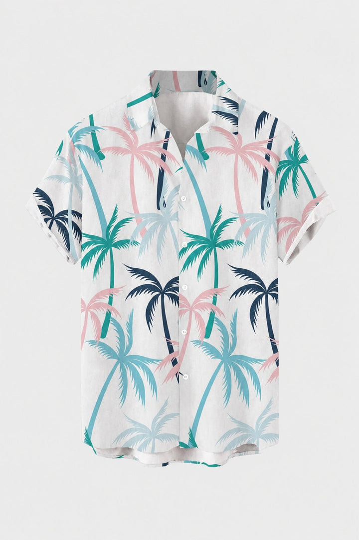 Men's Shirt | Tropical Print | Short-Sleeve | Summer