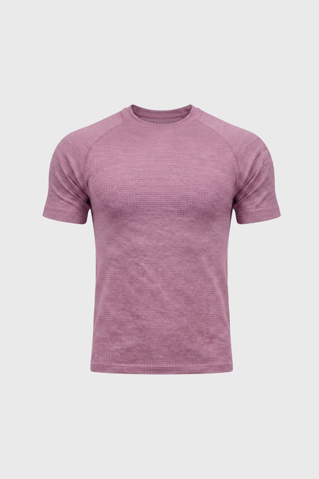 Men's Purple Heather Waffle-Knit T-Shirt | Crew Neck