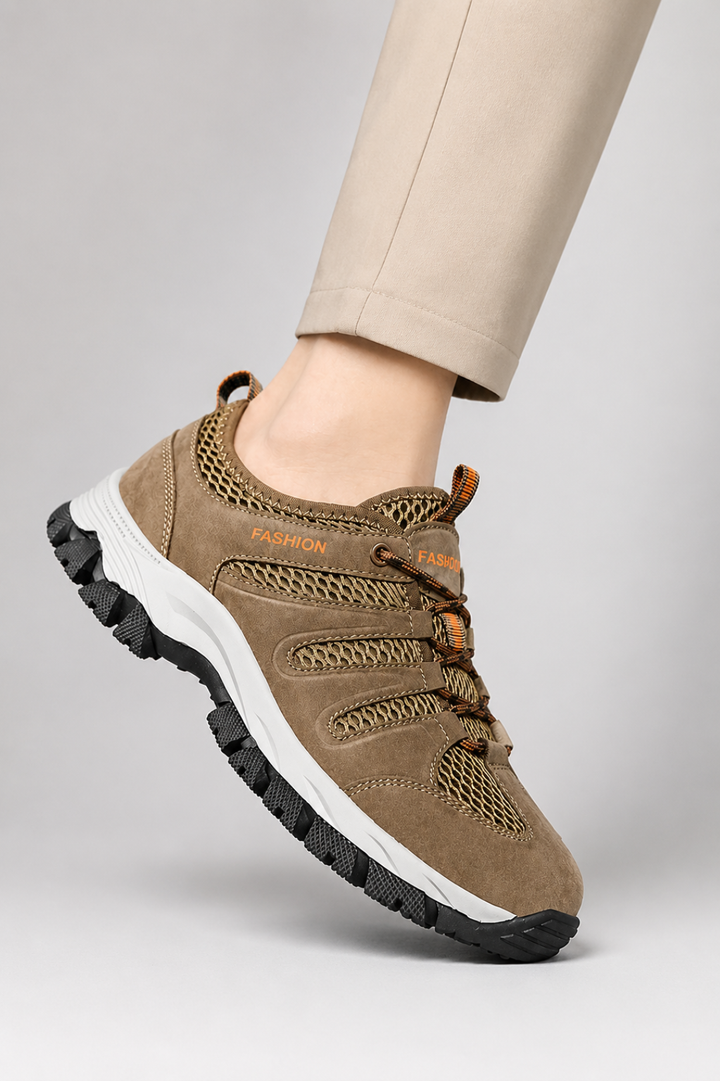 Women's Comfort Fit Sneakers - Breathable Mesh with Quick Lace & Non-Slip Sole