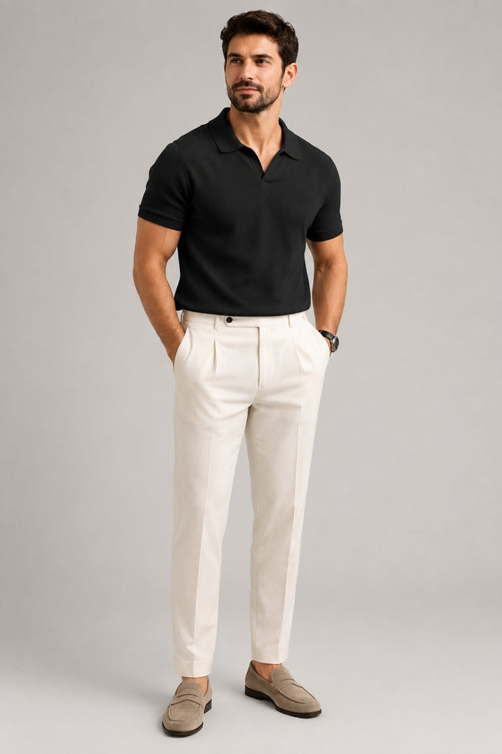 Men's Polo Shirt | Solid Color & Checkered Pattern | Comfortable Collar | Breathable & Casual