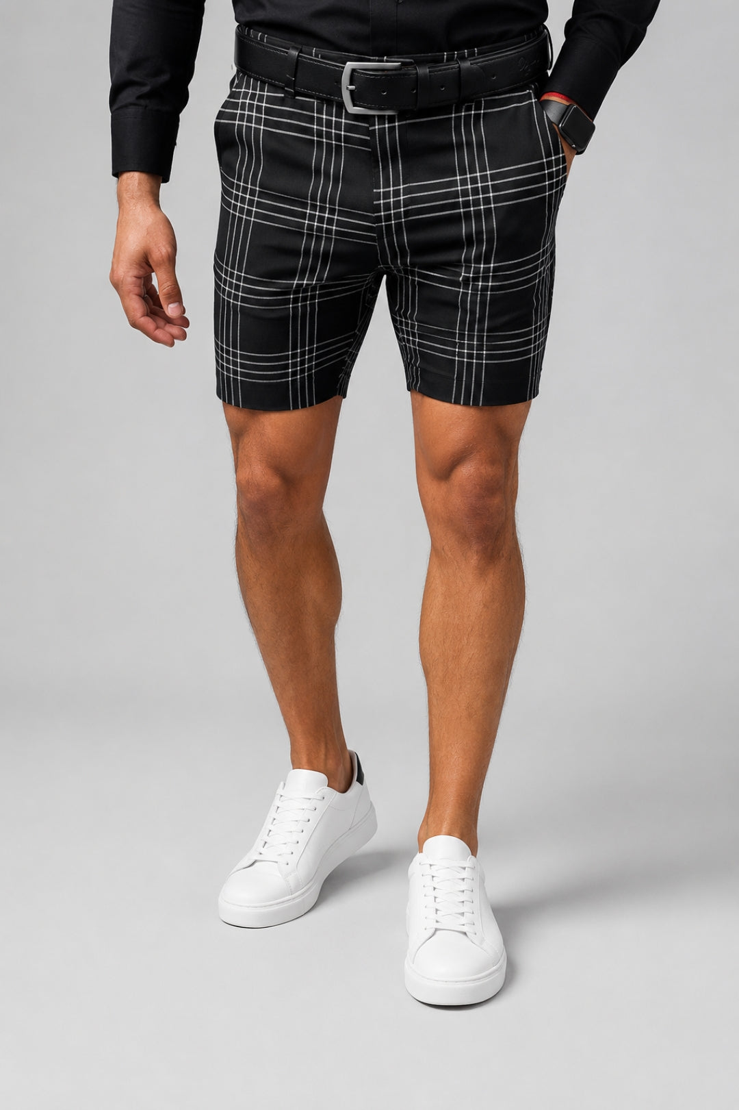 Men's Slim Fit Checkered Shorts | Summer