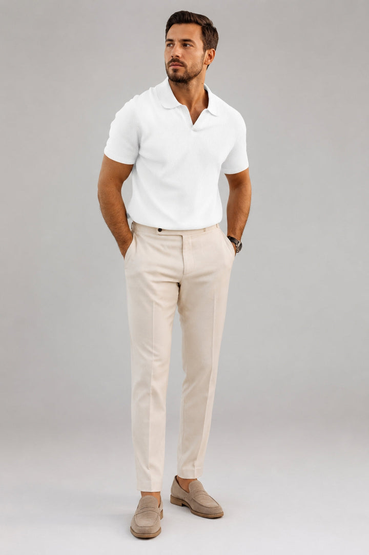 Men's Polo Shirt | Solid Color & Checkered Pattern | Comfortable Collar | Breathable & Casual
