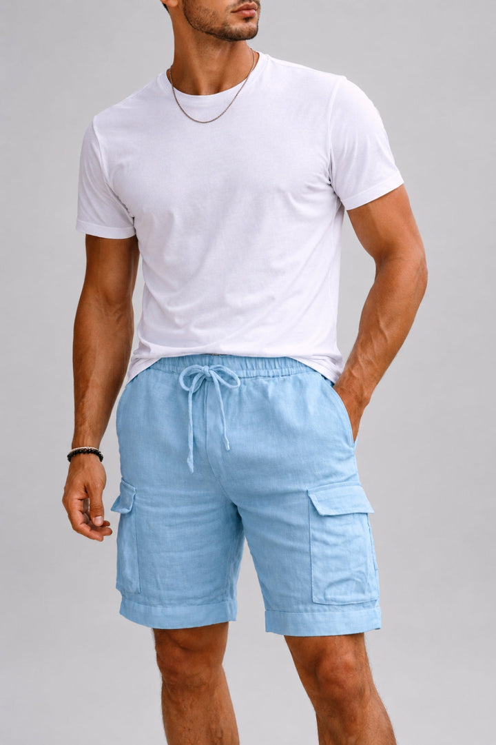 Men's Loose Fit Cargo Shorts | Knee Length, Adjustable Drawstring
