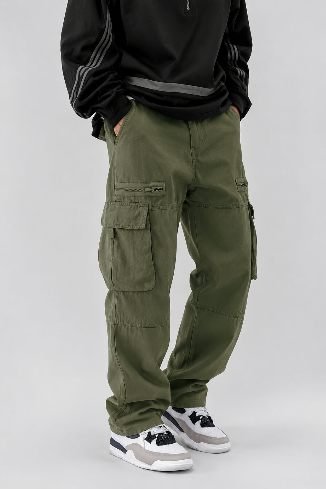 Men's Cargo Pants | Drawstring & Flap Pockets