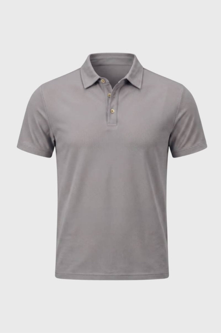 Men's Polo Shirt, Regular Fit | Beige Short-Sleeve Shirt with a Classic Collar