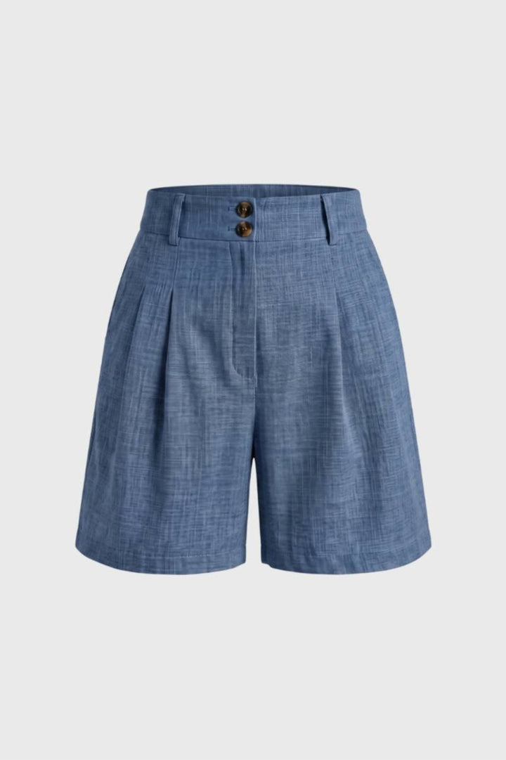 Women's Shorts | High-Waisted & Pleated | Sand Beige