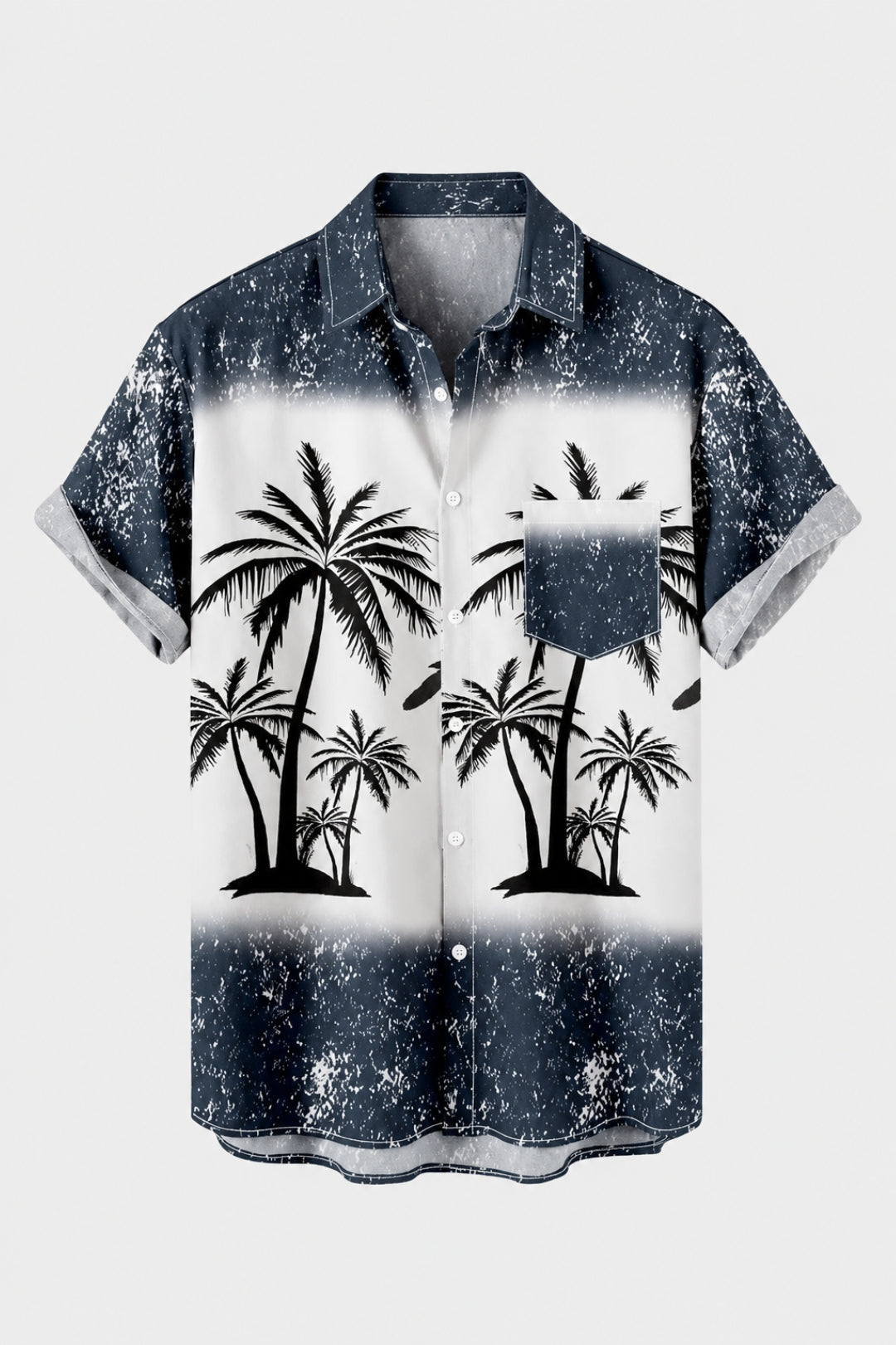 Men's Shirt | Tropical Print | Short-Sleeve | Summer