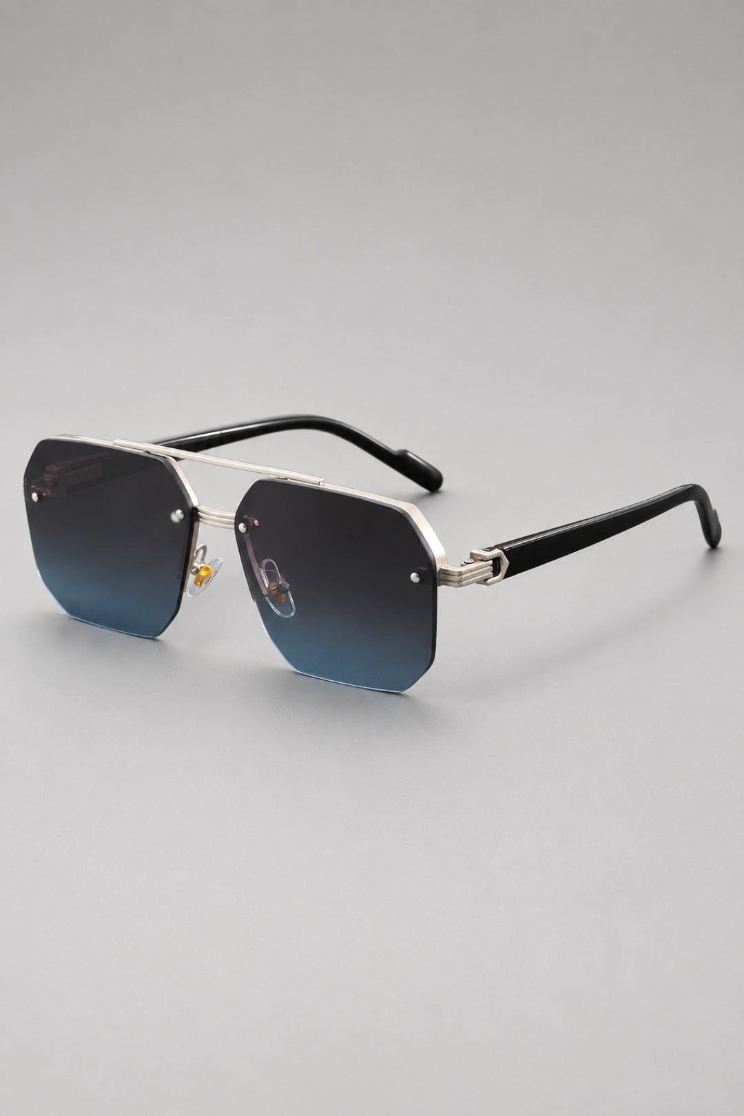 Semi-rimless glasses | Stylish & lightweight | Zinc alloy & PC lenses