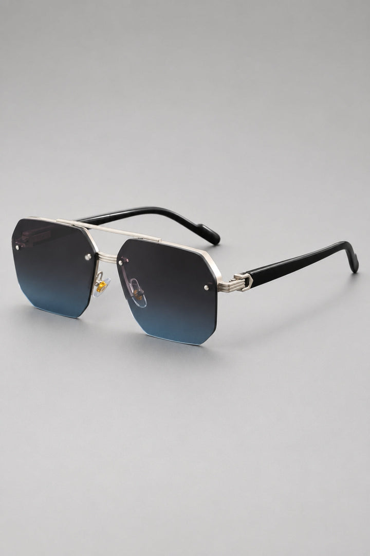 Semi-rimless glasses | Stylish & lightweight | Zinc alloy & PC lenses