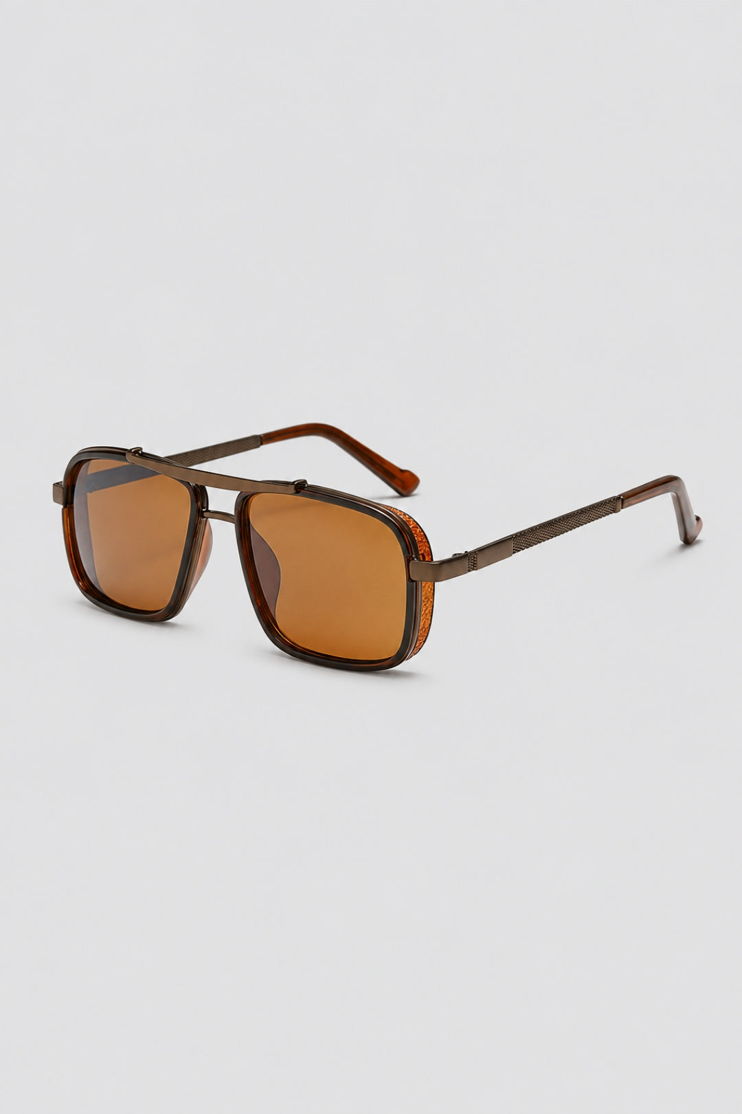 Men's Sunglasses - Classic Square Frame - Stainless Steel with TAC Polarized Lenses